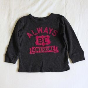 oshkosh b'gosh graphic thermal waffle knit long sleeve shirt 3T toddler boys